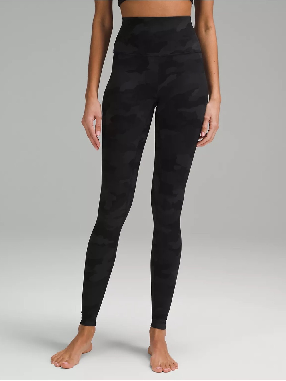 High-Waist Black Camo Leggings